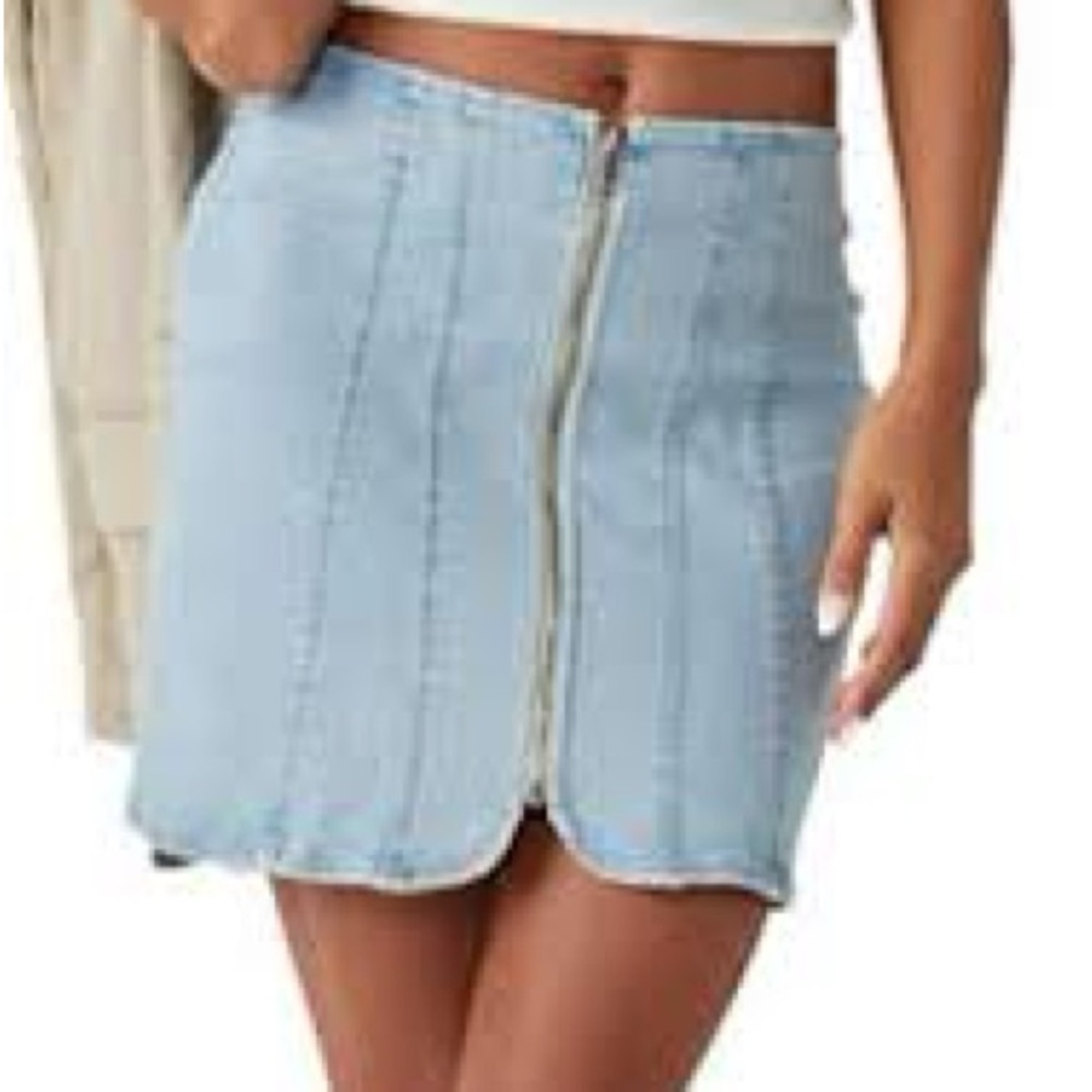 Free People denim skirt